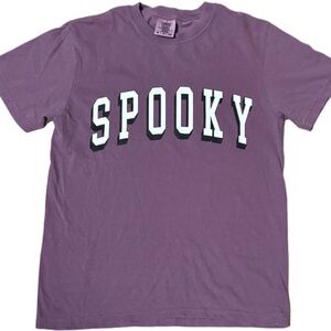 Comfort Colors Purple "SPOOKY" Short Sleeve Graphic Tee